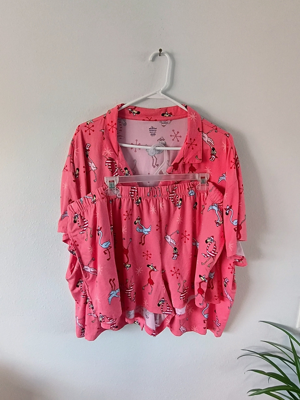 🩷 Way to Celebrate Patriotic Pajama Set 3X 22W 24W Pink Bird Print Plus Size
